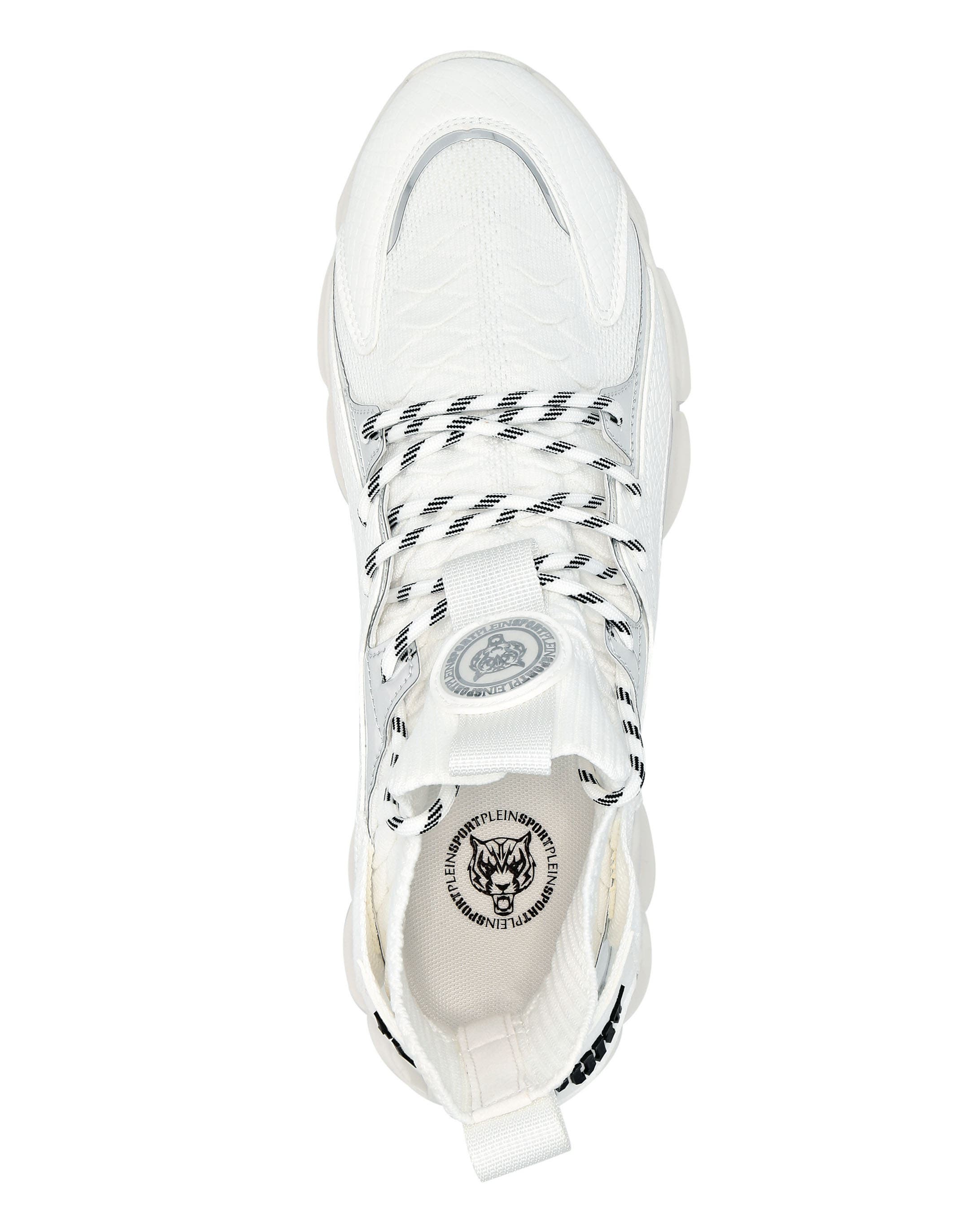 Hi-Top Runner Tiger Unisex, Alternate, color, white
