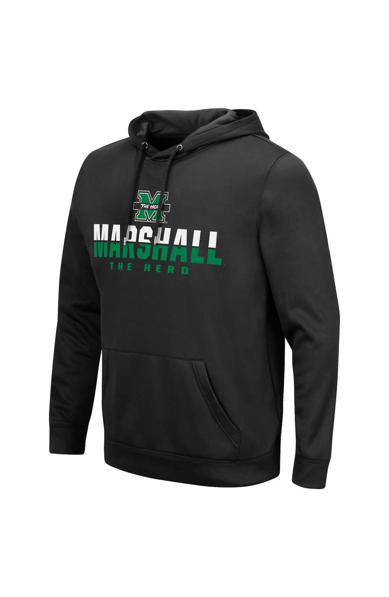 COLOSSEUM Men's Colosseum Black Marshall Thundering Herd Lantern Pullover Hoodie, Alternate, color,