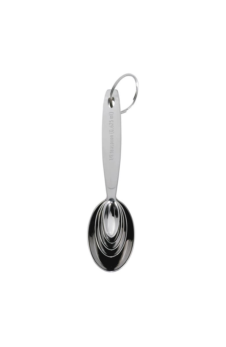 CUISIPRO Stainless Steel Measuring Spoon Set, 5 Piece, Alternate, color, Silver