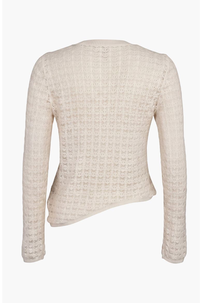 Textured Sheer Knit Top, Alternate, color, Ivory