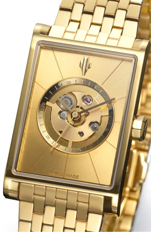 Vieren Gold Sunray Swiss Automatic Watch In Gold