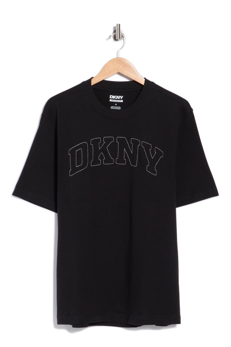 Outline Varsity T-Shirt, Main, color, BLACK