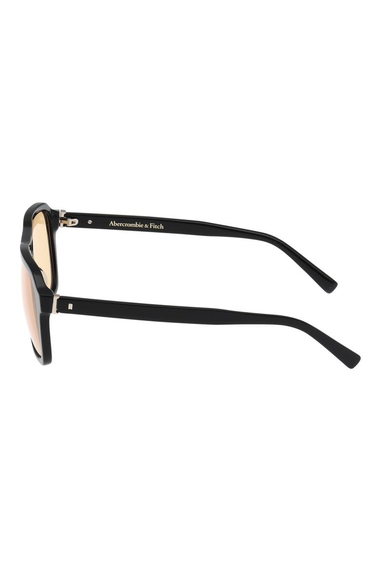 55mm Navigator Sunglasses, Alternate, color, SHINY BLACK / BROWN