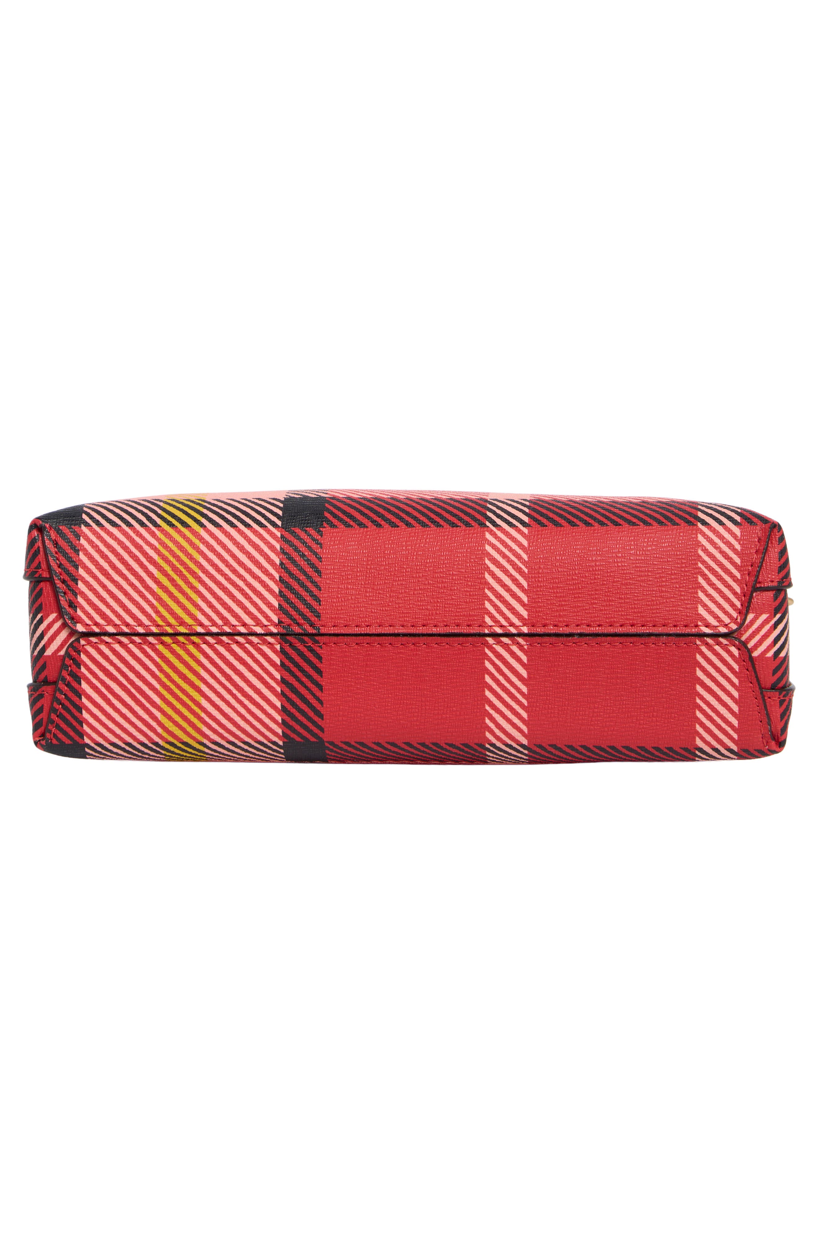 double zip leather crossbody bag, Alternate, color, RED MULTI
