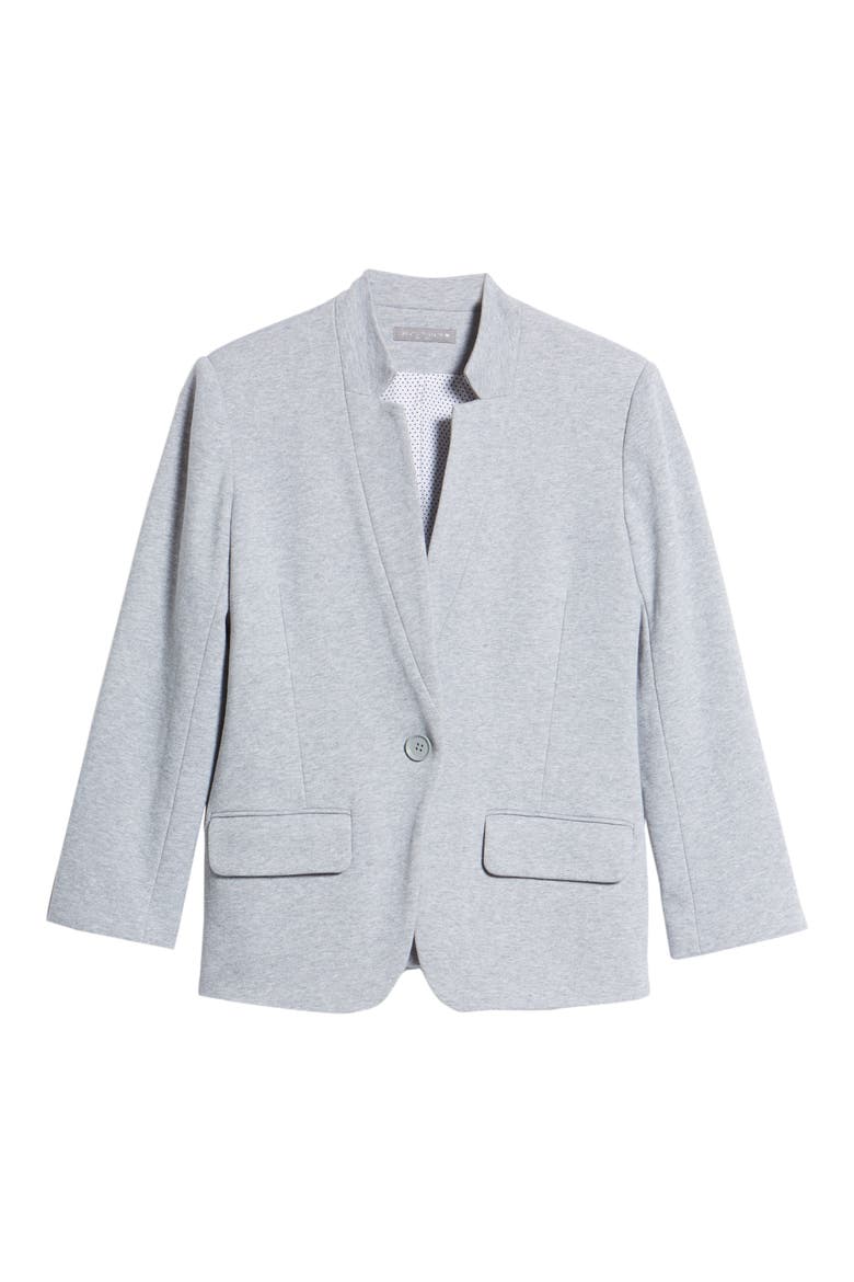 Cotton Blend Knit Blazer, Alternate, color, MEDIUM HEATHER GREY