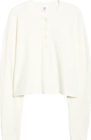 Re/Done Waffle Knit Henley