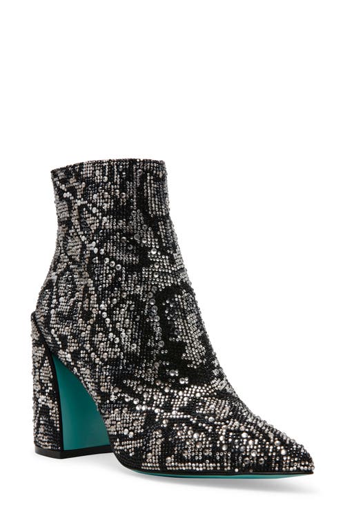 Betsey Johnson Kris Embellished Bootie in Snake 