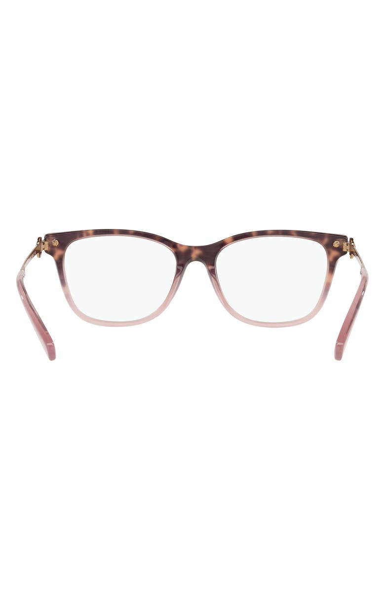 COACH 51mm Rectangular Optical Glasses, Alternate, color, Trans Mauve