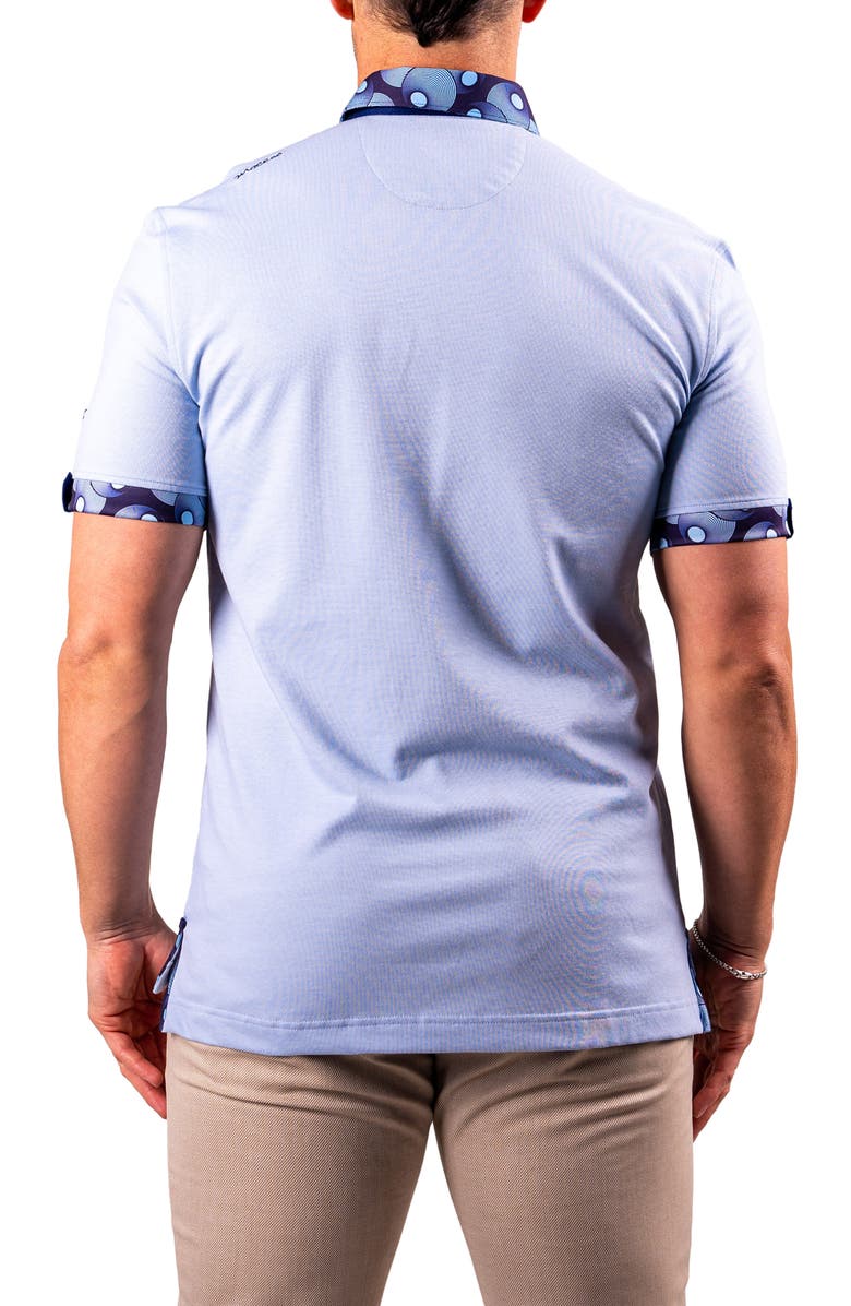 Maceoo Collarsolidbaby Blue Button-Down Polo, Alternate, color, Blue