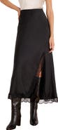 NIC+ZOE Day Gloss Lace Trim Midi Skirt
