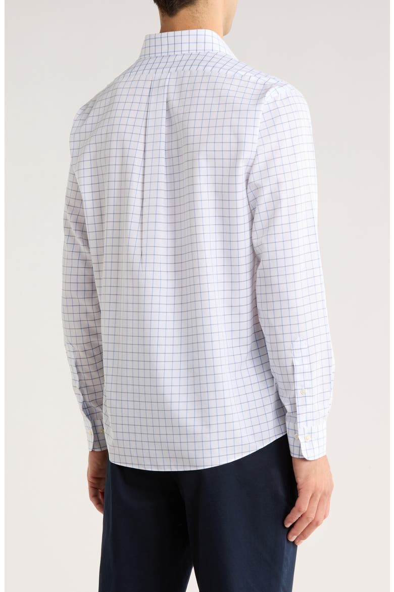 Regular Fit Grid Print Button-Up Shirt, Alternate, color, BLUE