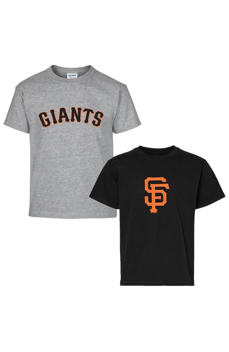 SOFT AS A GRAPE Youth Soft as a Grape  Black/Gray San Francisco Giants Two-Pack T-Shirt Set, Main, color, Black