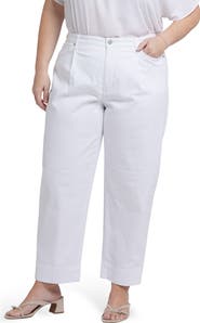 NYDJ Pleated High Waist Ankle Balloon Jeans