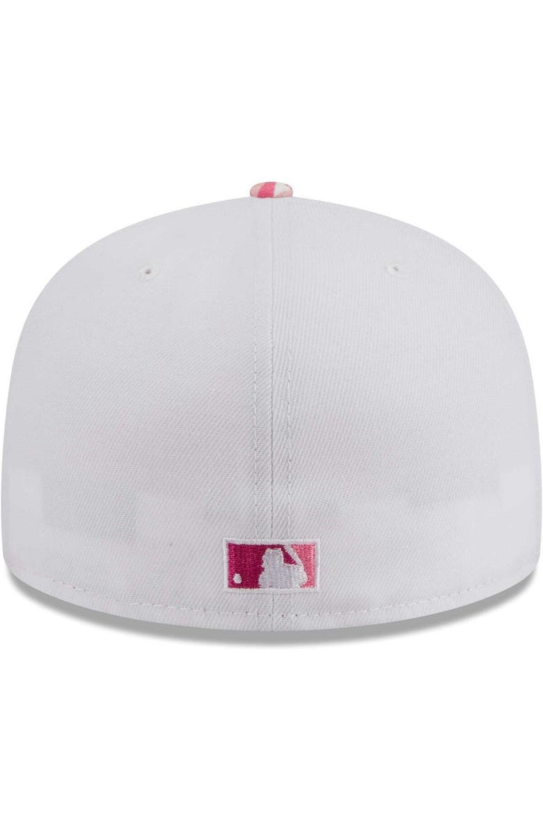 New Era Men's New Era White/Pink Florida Marlins Cooperstown Collection Flamingo 59FIFTY Fitted Hat, Alternate, color, 