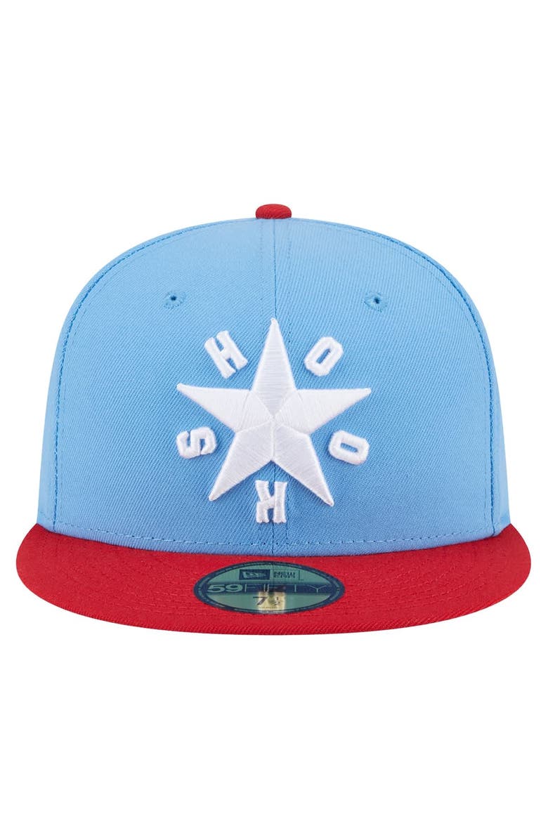 New Era Men's New Era Light Blue Corpus Christi Hooks Authentic Collection 59FIFTY Fitted Hat, Alternate, color, Light Blue