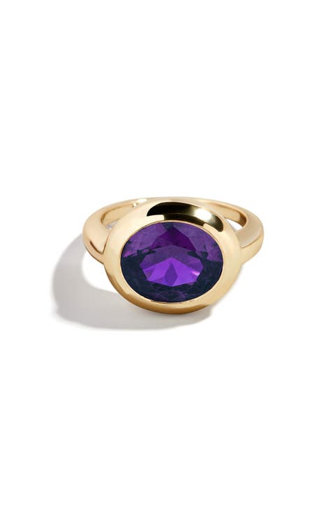 Birthstone Oval Cubic Zirconia Ring