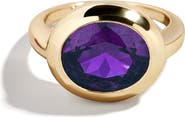 BaubleBar Birthstone Oval Cubic Zirconia Ring