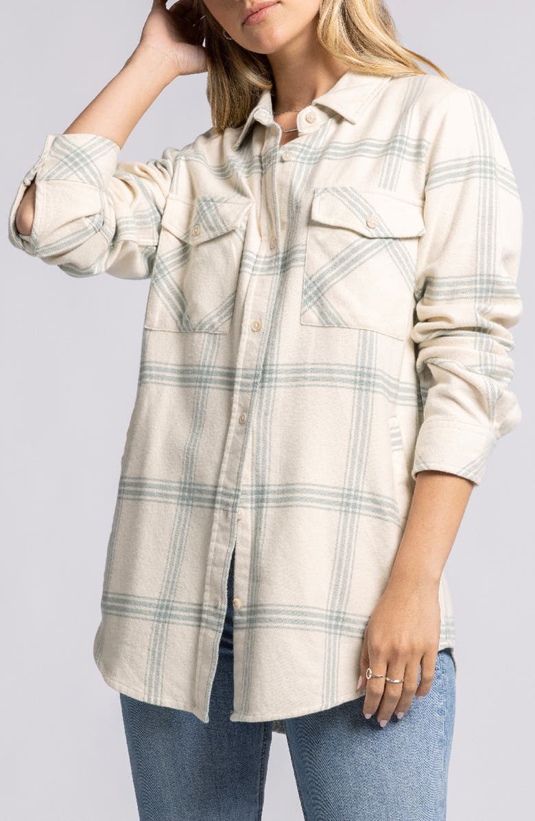 Thread & Supply Gracelyn Plaid Cotton Flannel Button-Up Shirt Jacket, Main, color, 