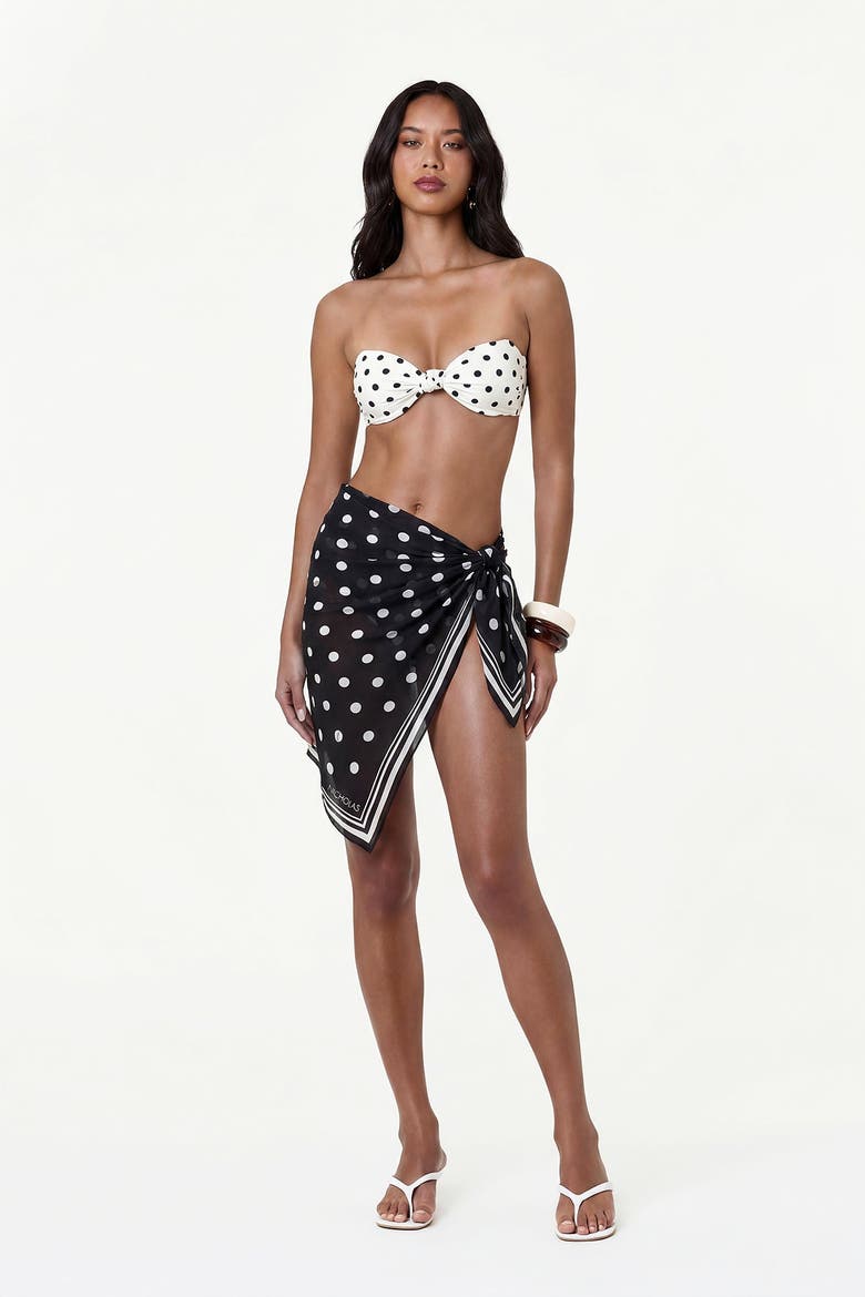 Ursa Mini Sarong, Main, color, Black / Ivory Polka Dot
