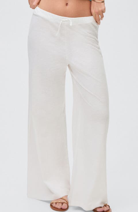 Cotton Wide Leg Pants