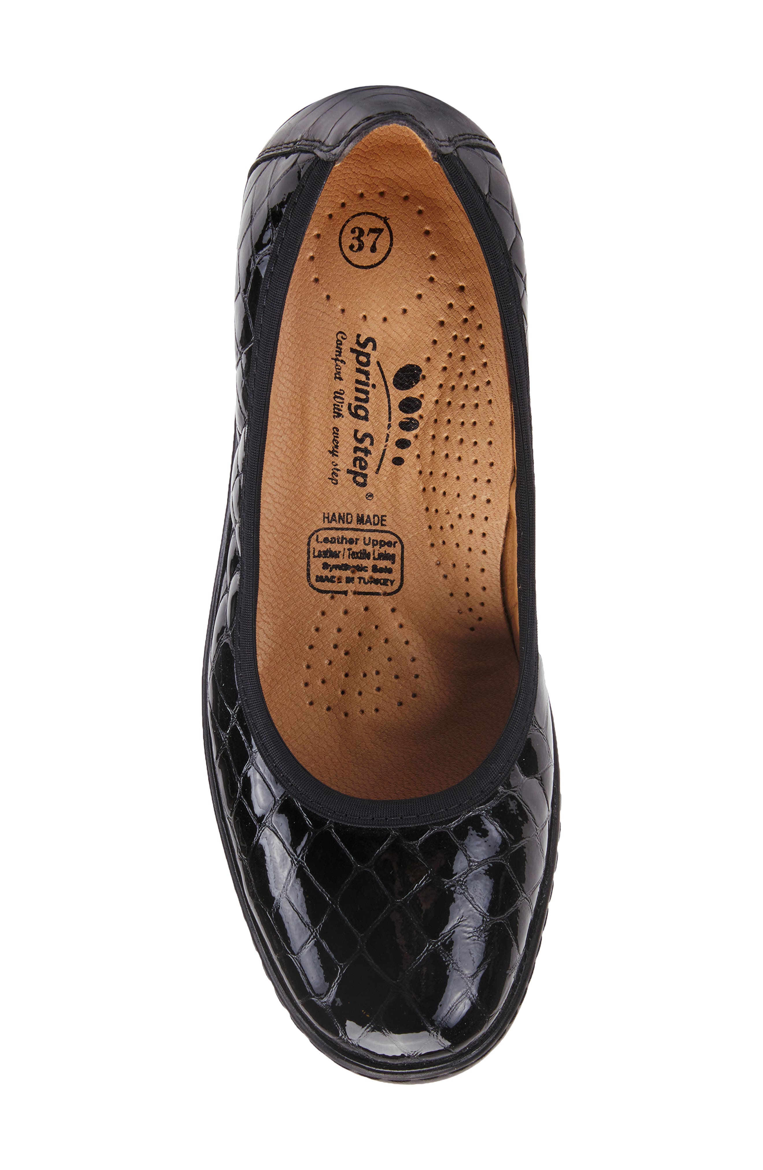 Kartii Croc Embossed Wedge Pump, Alternate, color, BLACK