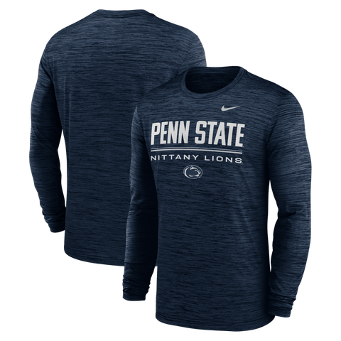 Men's Nike Navy Penn State Nittany Lions Sideline Velocity Dri-FIT Long Sleeve T-Shirt