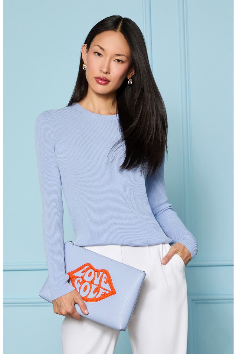 Rib Knit Fitted Crewneck Tee, Alternate, color, WILLOW