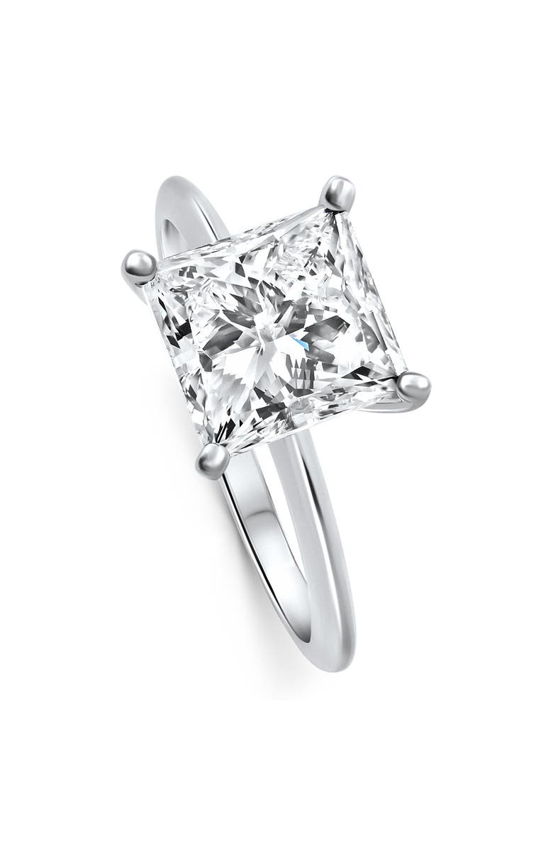 Bliss Diamond Certified 3.05Ct Natural Princess Cut Diamond Engagement Solitaire Ring Platinum, Alternate, color, Platinum
