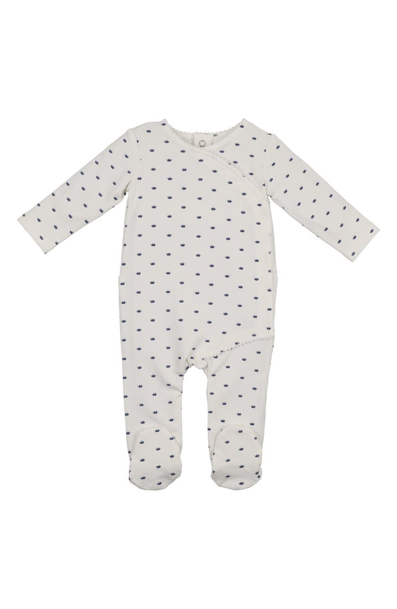 Manière Crown Wrap Cotton Blend Footie, Main, color, 