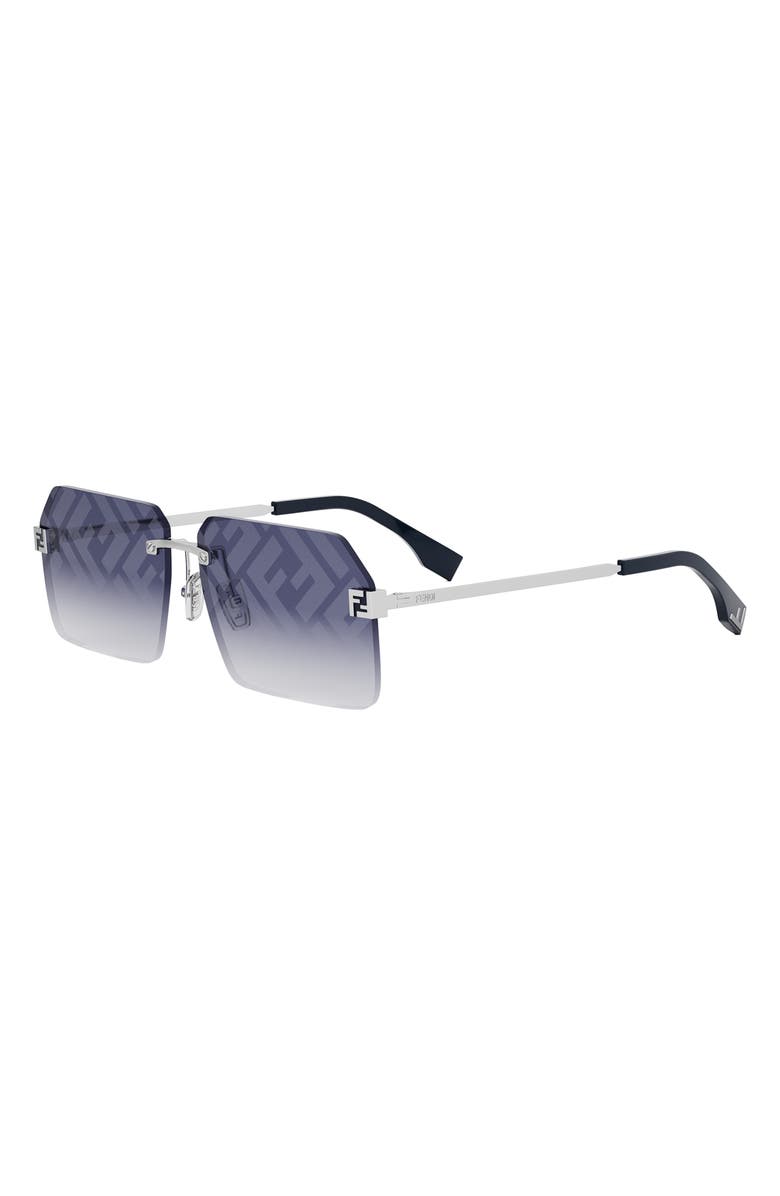 Fendi Sky 59mm Rimless Gradient Geometric Sunglasses, Alternate, color,