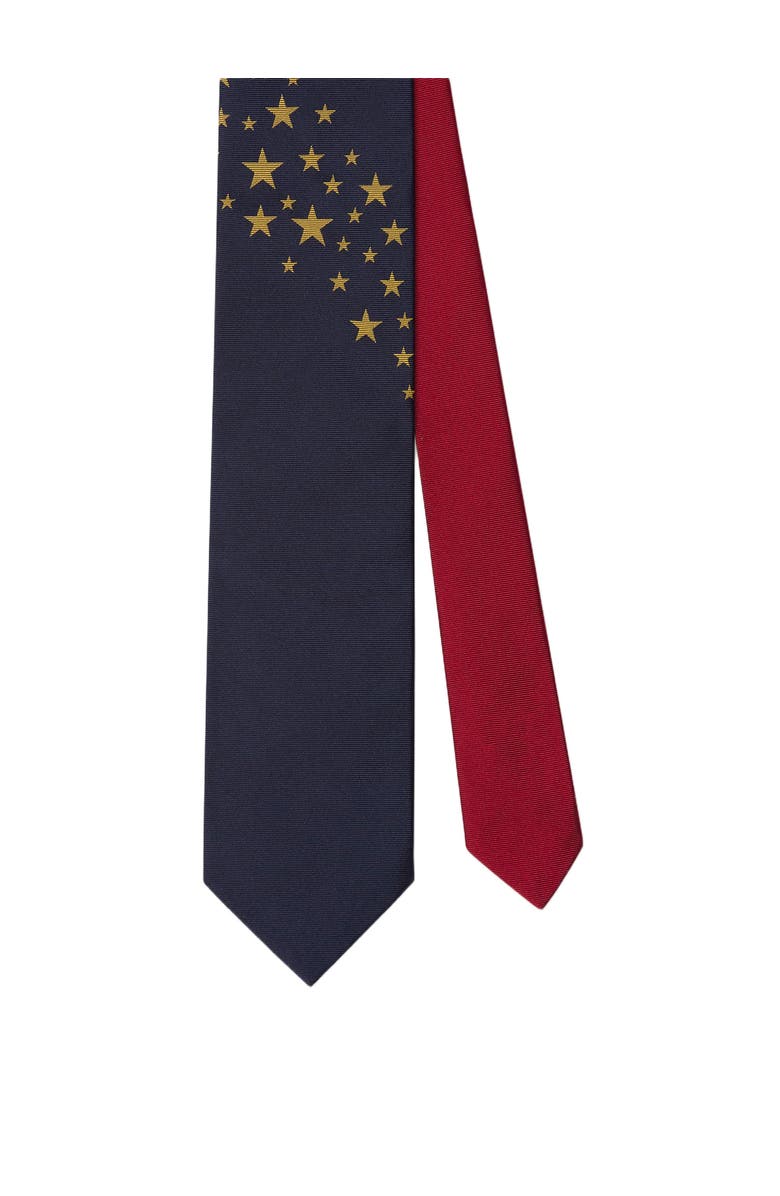 Robert Talbott Robert Stars Two Tone Best of Class Necktie, Main, color, Navy/Red