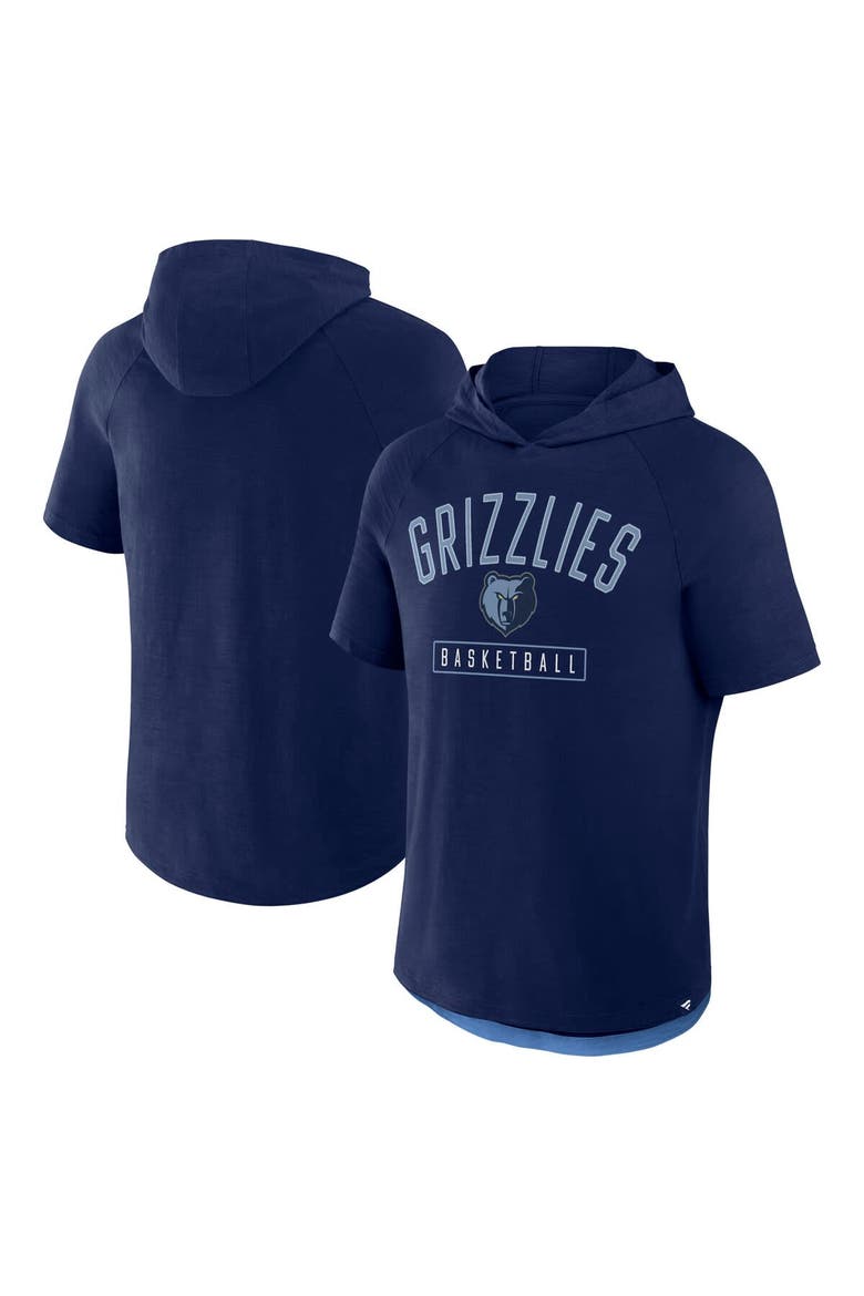 Men's Fanatics Navy Memphis Grizzlies Pass Legend Raglan Hoodie T-Shirt, Main, color, Navy