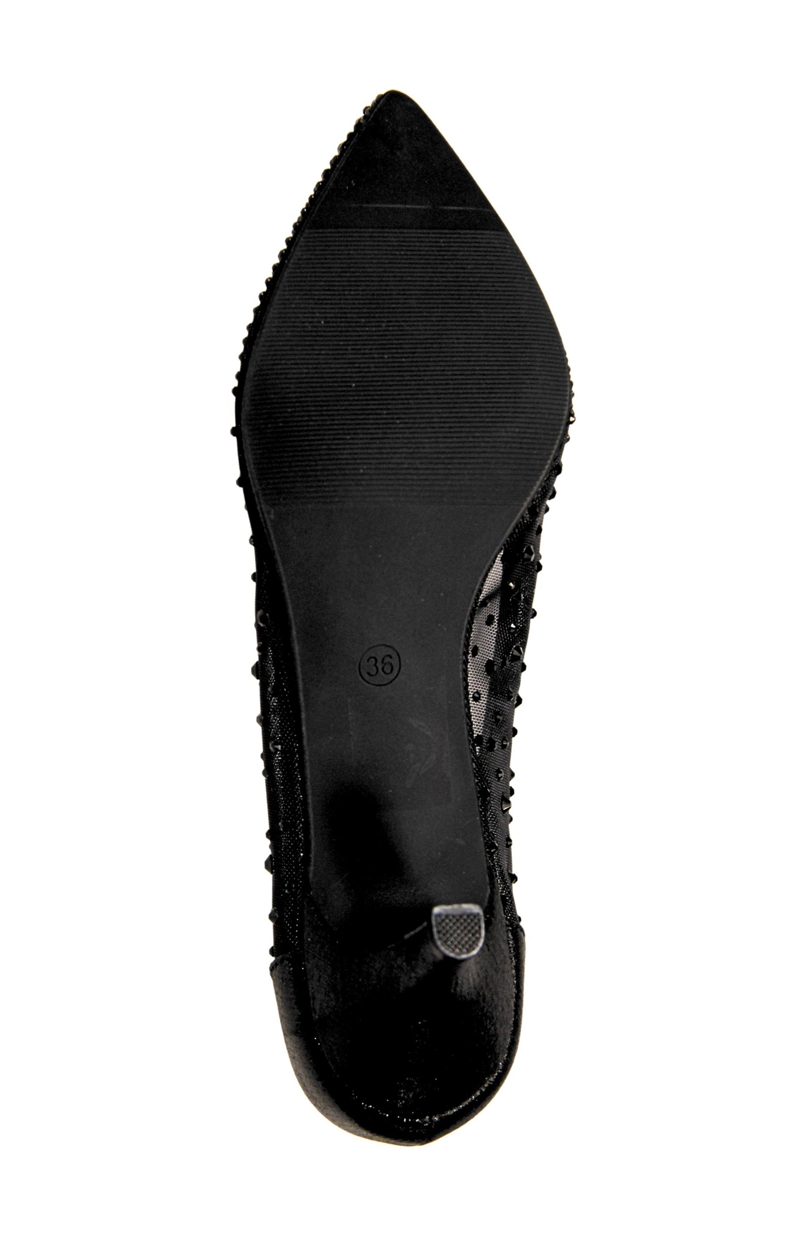 LADY COUTURE Rhinestone Kitten Heel Pump, Alternate, color, Black