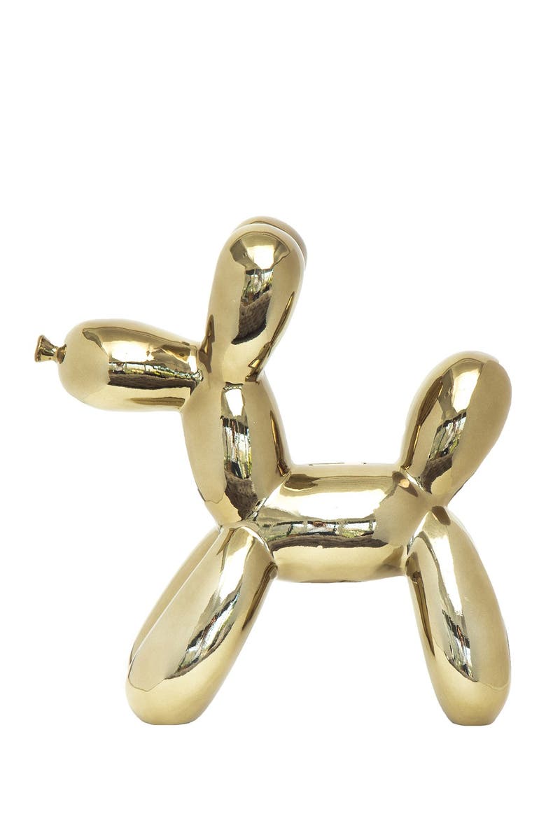 INTERIOR ILLUSIONS Plus Bronze Mini Balloon Dog Bank, Main, color, 