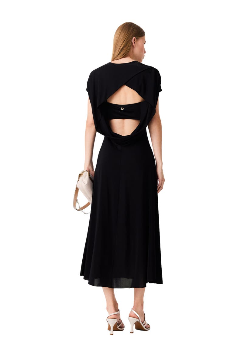 Cowl-back maxi dress, Alternate, color, Black