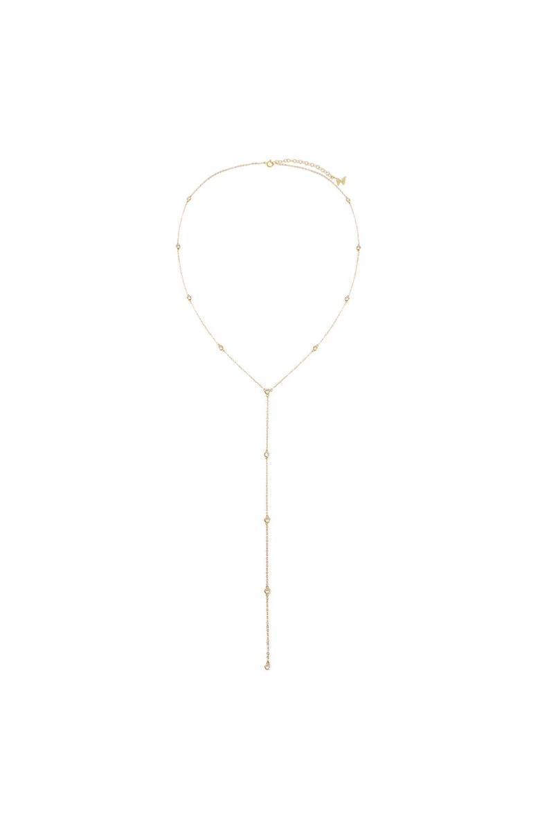 BY ADINA EDEN CZ Bezel Station Lariat Necklace, Alternate, color, 