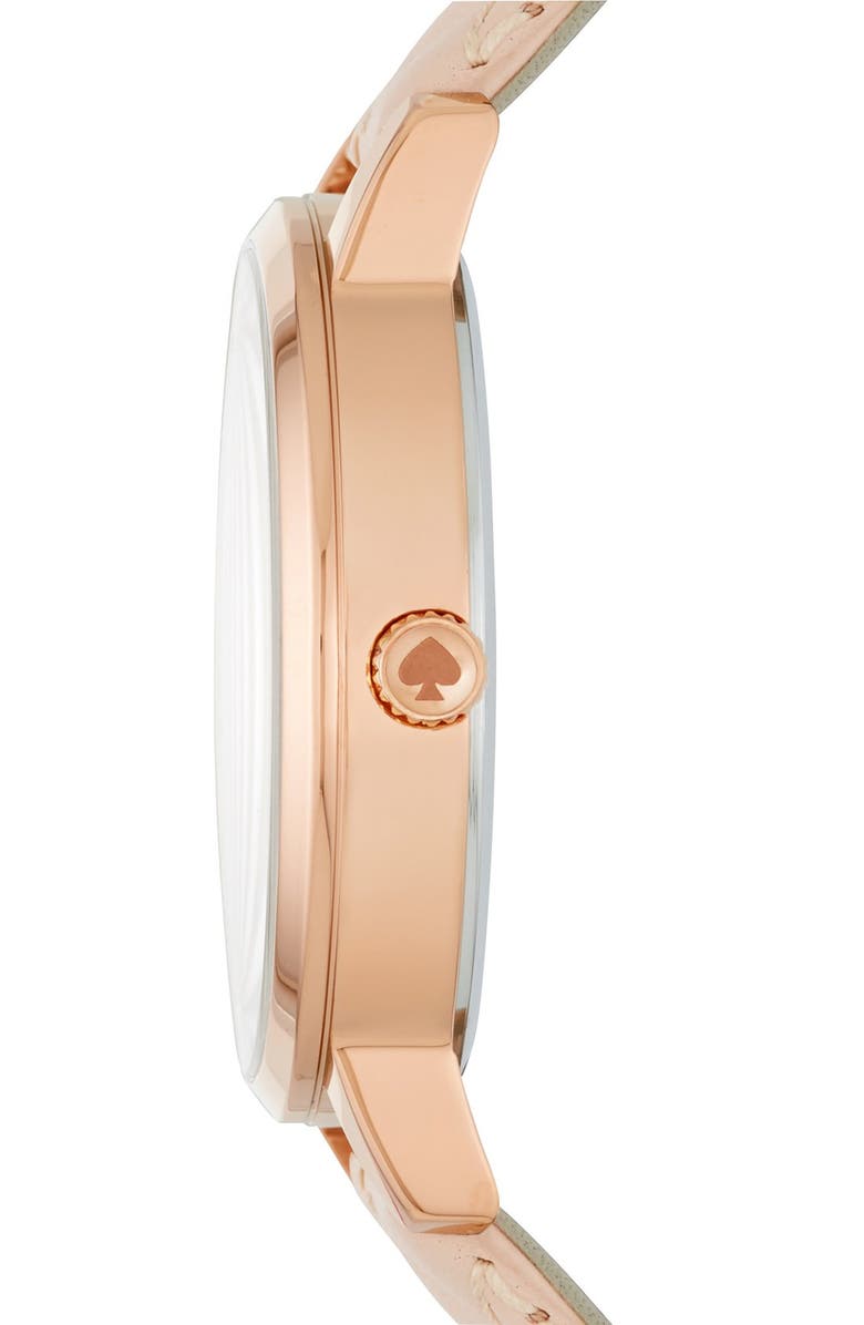 Kate Spade New York 'metro - rainbow' leather strap watch, 38mm, Alternate, color, 