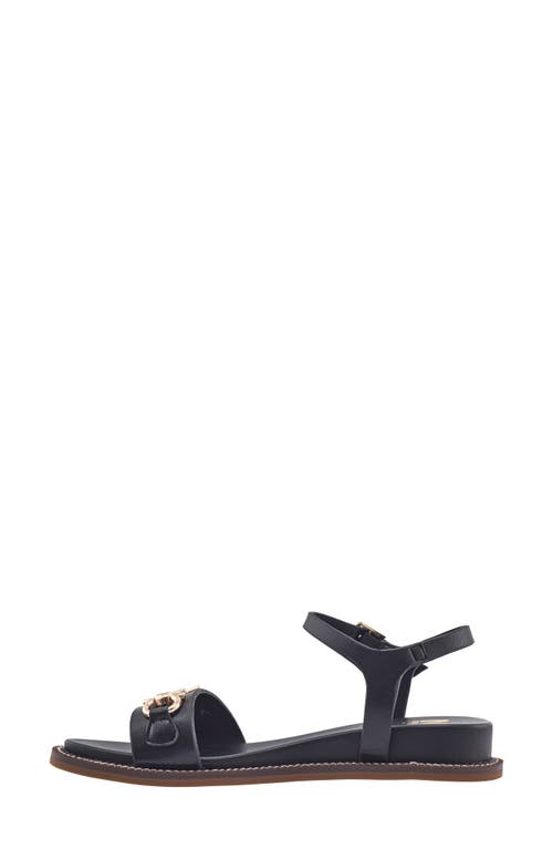 Ninety Union Madison Ankle Strap Flat Sandal In Black