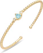 EYE CANDY LOS ANGELES Elizabeth 14k Gold Plated Cubic Zirconia Cuff Bracelet
