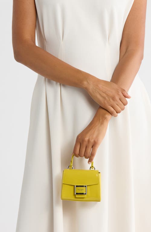 Kate Spade New York Katy Patent Leather Micro Crossbody Bag In Green
