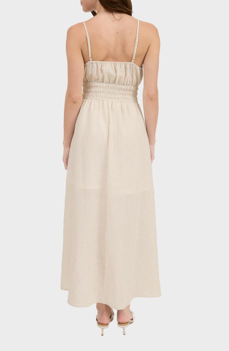 AUGUST SKY Stripe Maxi Dress, Alternate, color, Khaki