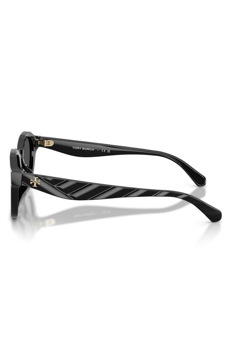 Tory Burch 48mm Phantos Sunglasses, Alternate, color, Black / Black
