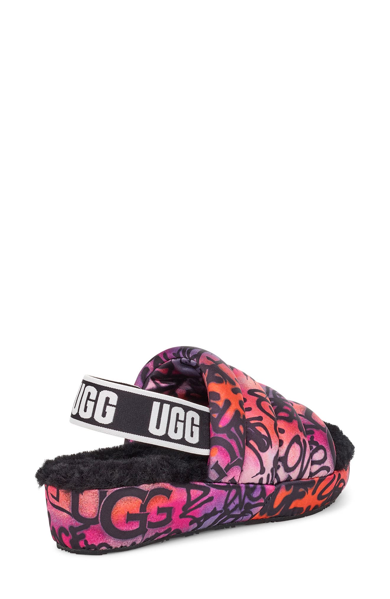 UGG<sup>®</sup> Puff Yeah Graffiti Pop Slide, Alternate, color, 