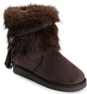 MUK LUKS Women's Ettore Faux Fur Mid Calf Boots