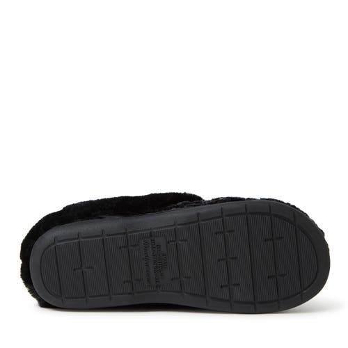 Shop Dearfoams Claire Cable Knit Chenille Clog Slipper In Black