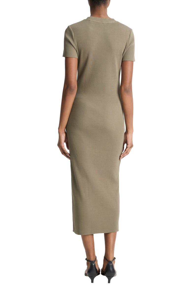 Ribbed Body-Con Sweater Dress, Alternate, color, MOSS SMOKE