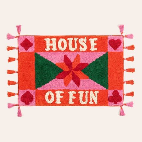 Punjab Tasseled 100% Cotton Bath Mat 24X35 In Fun