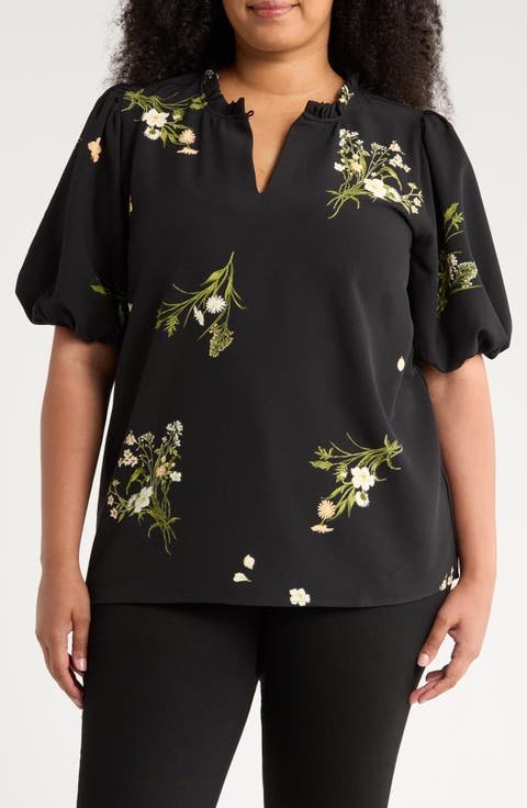 Jena Floral Print Top (Plus)