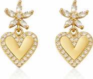 DLORIA Bloom Heart Drop Earrings