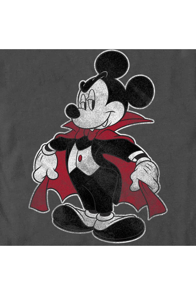 Men's Mickey & Friends Halloween Retro Vampire  Graphic T-Shirt, Alternate, color, Charcoal